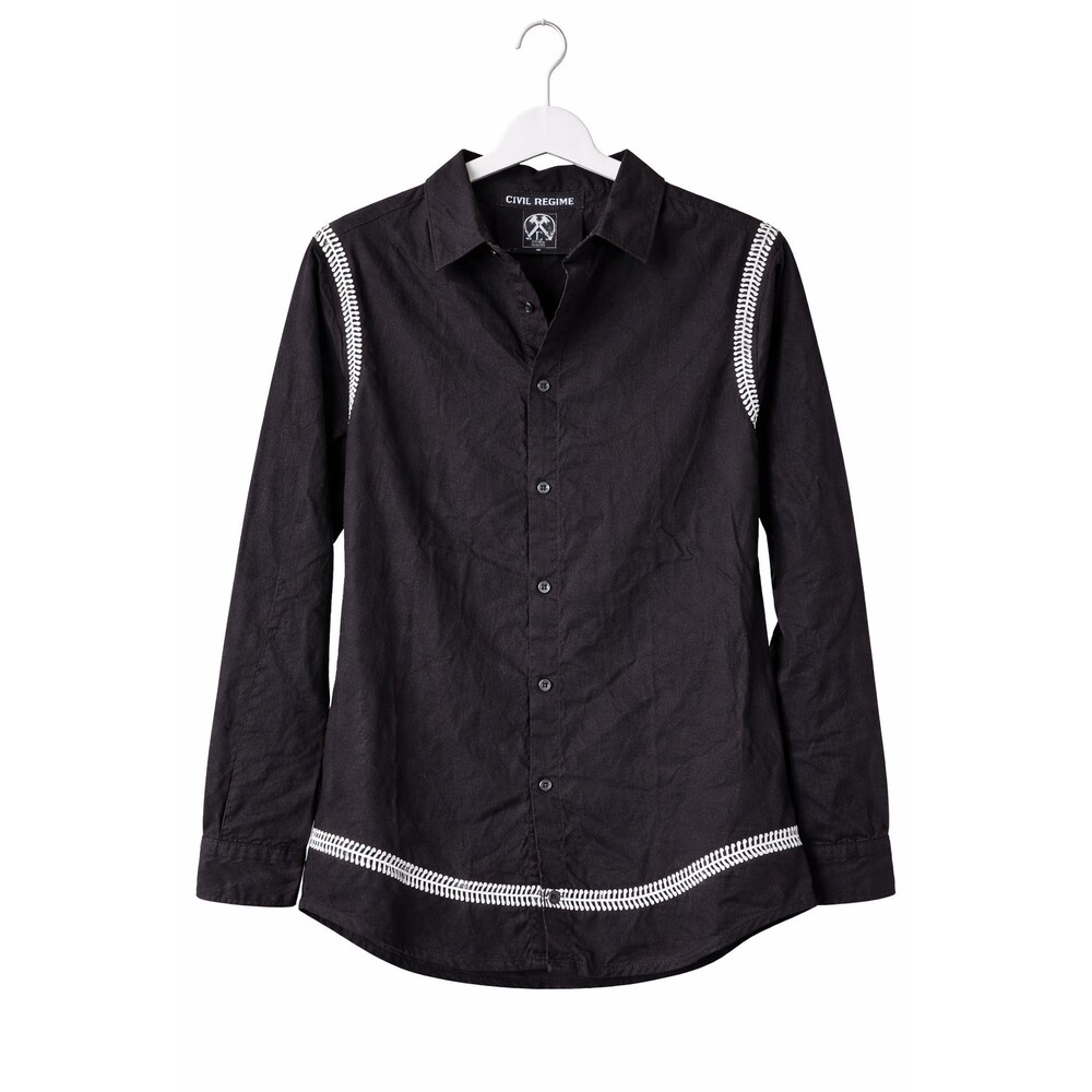 Civil‎ Regime Shirt Mens Small Black White Stylish Casual Long-sleeved NWT CR60